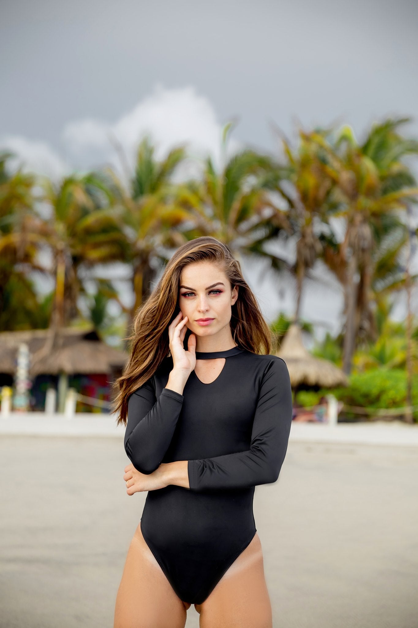 Traje de baño dama entero manga larga Surfer