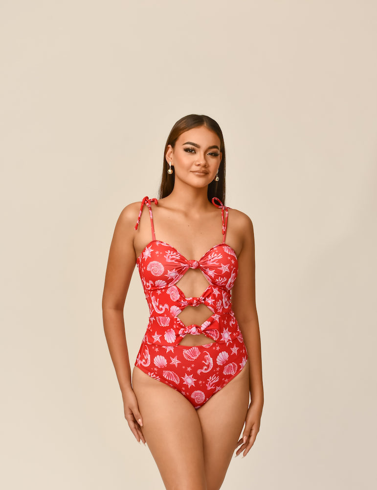Traje de baño dama nudos entero Vibras del Mar