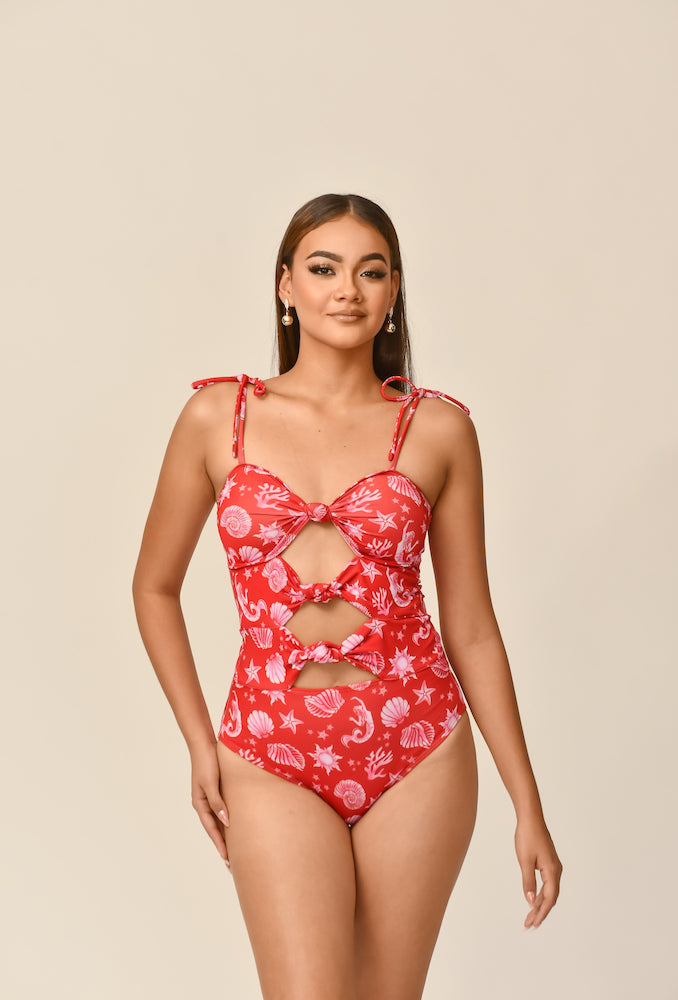 Traje de baño dama nudos entero Vibras del Mar
