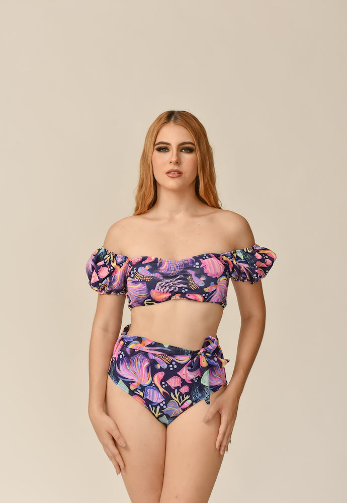 Traje de baño dama cintura alta control abdominal Arrecife