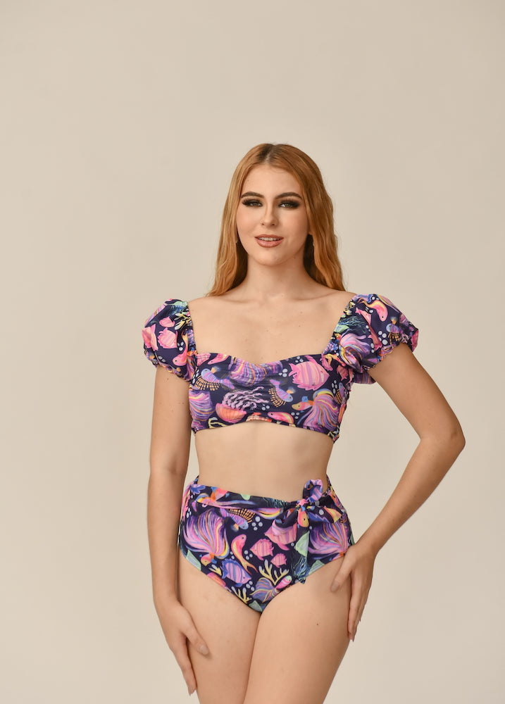Traje de baño dama cintura alta control abdominal Arrecife