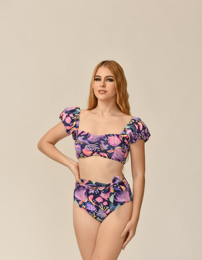 Traje de baño dama cintura alta control abdominal Arrecife