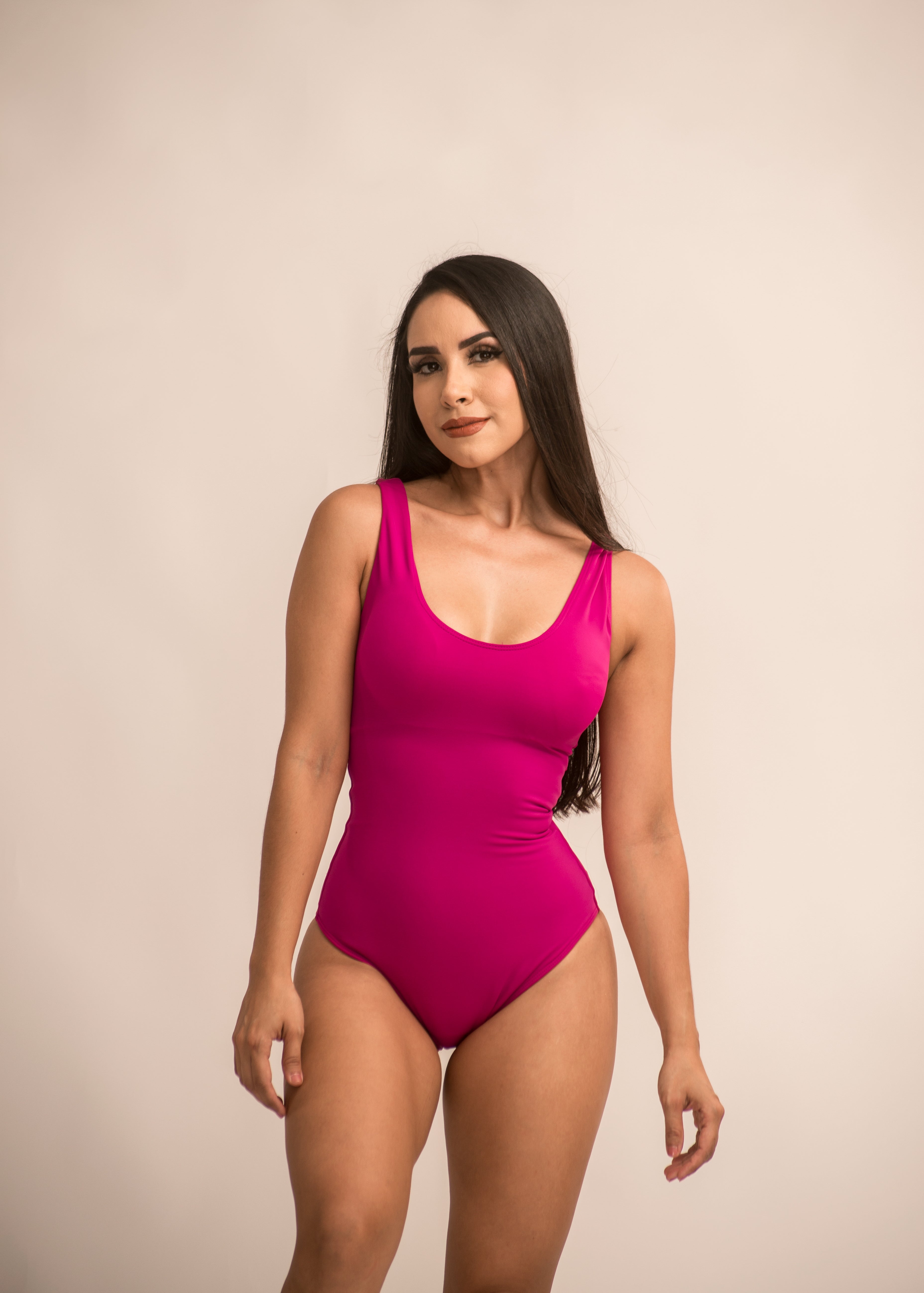 One-piece asymmetrical lady swimsuit Quetzal Chiffon