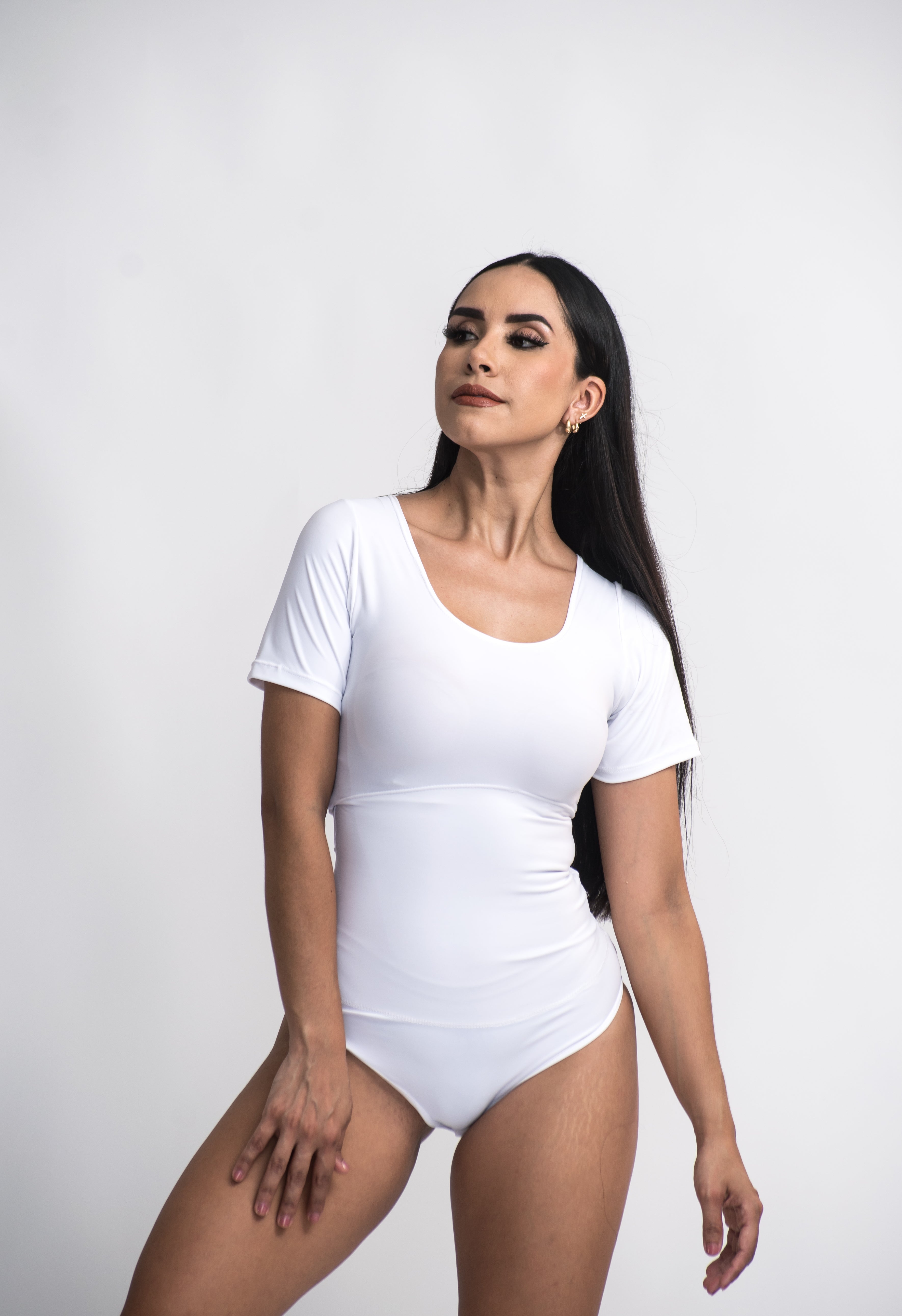 Body Reductor con mangas blanco