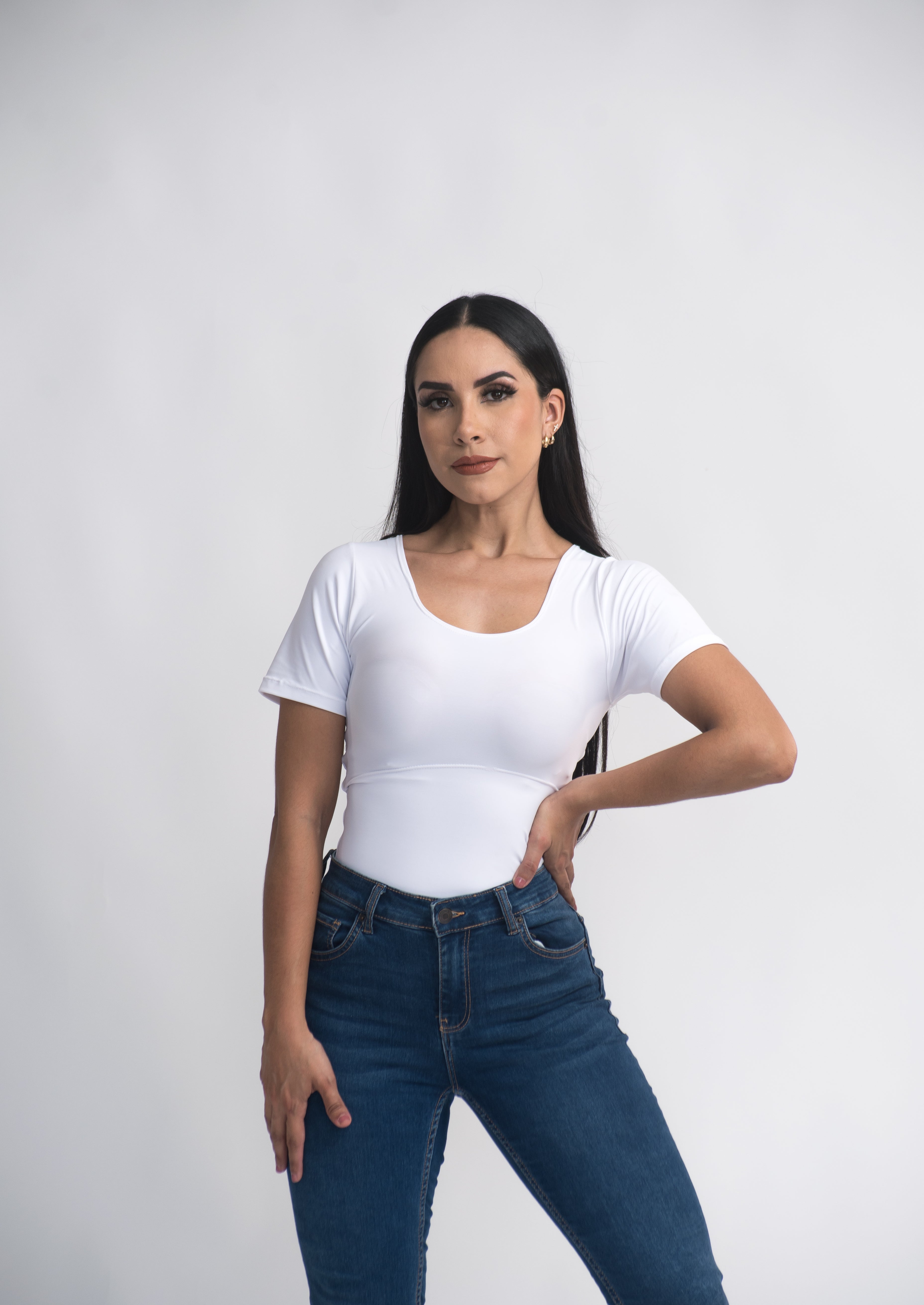 Body Reductor con mangas blanco