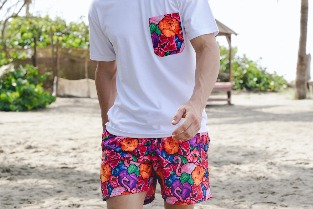 Playera personalizada caballero Tehuana Tropical
