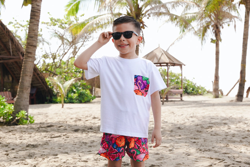 Playera personalizada niño Tehuana Tropical