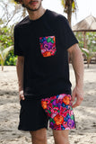 Playera personalizada caballero Tehuana Tropical Negra