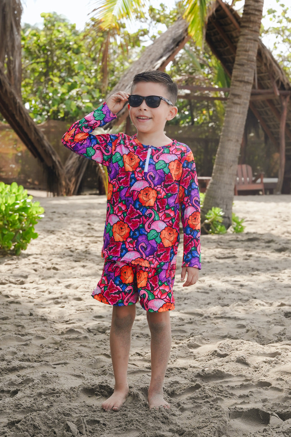 Traje de baño niño short Tehuana Tropical