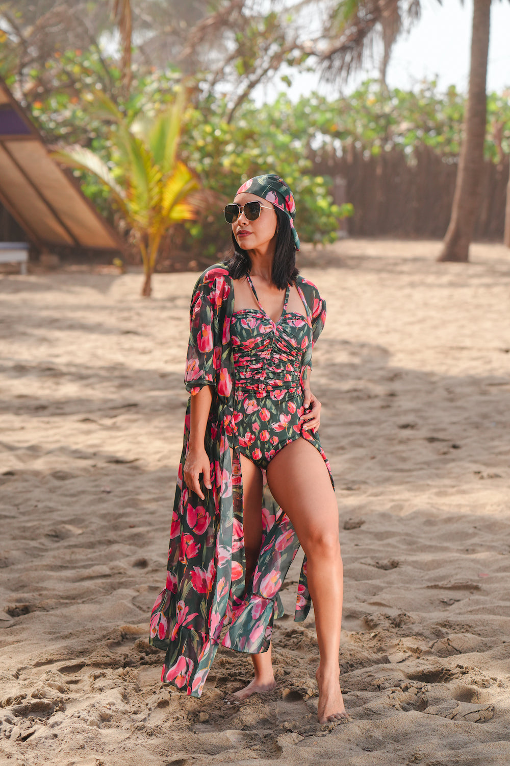 Traje de baño dama entero control abdominal Tulipán
