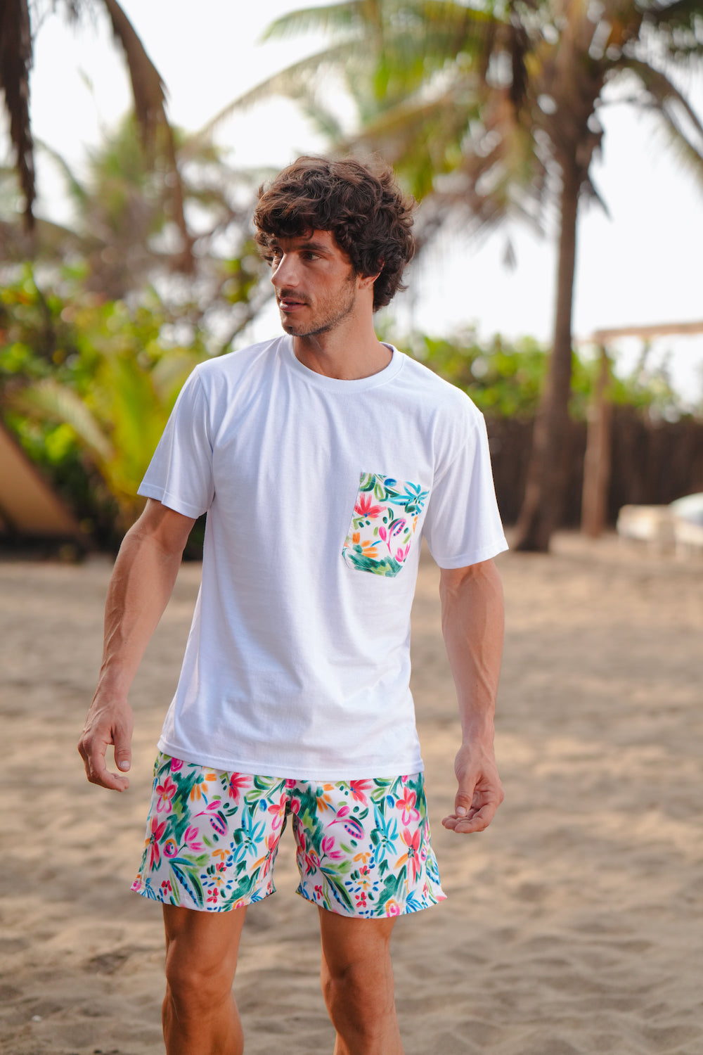 Playera personalizada caballero Acuarela