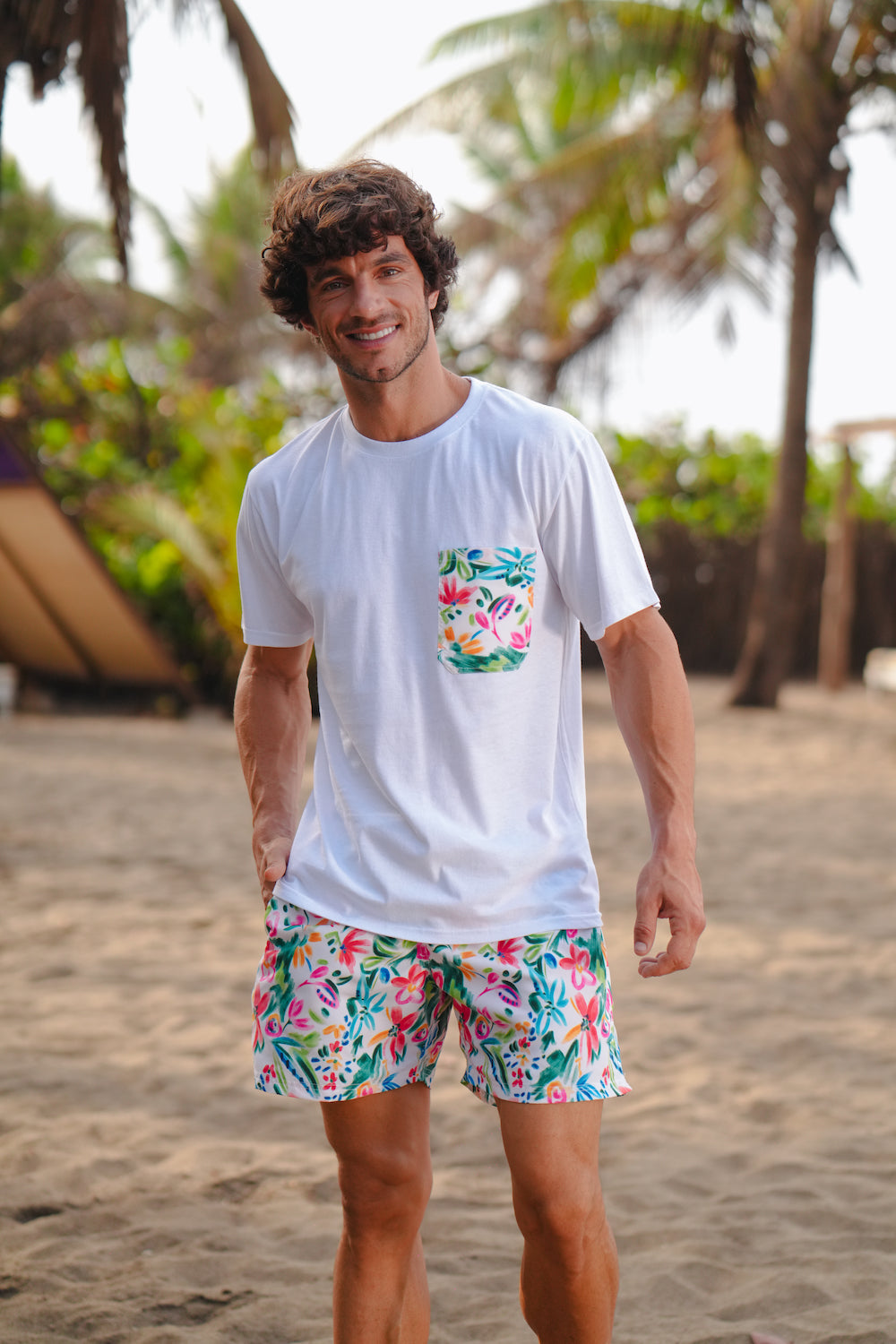 Playera personalizada caballero Acuarela
