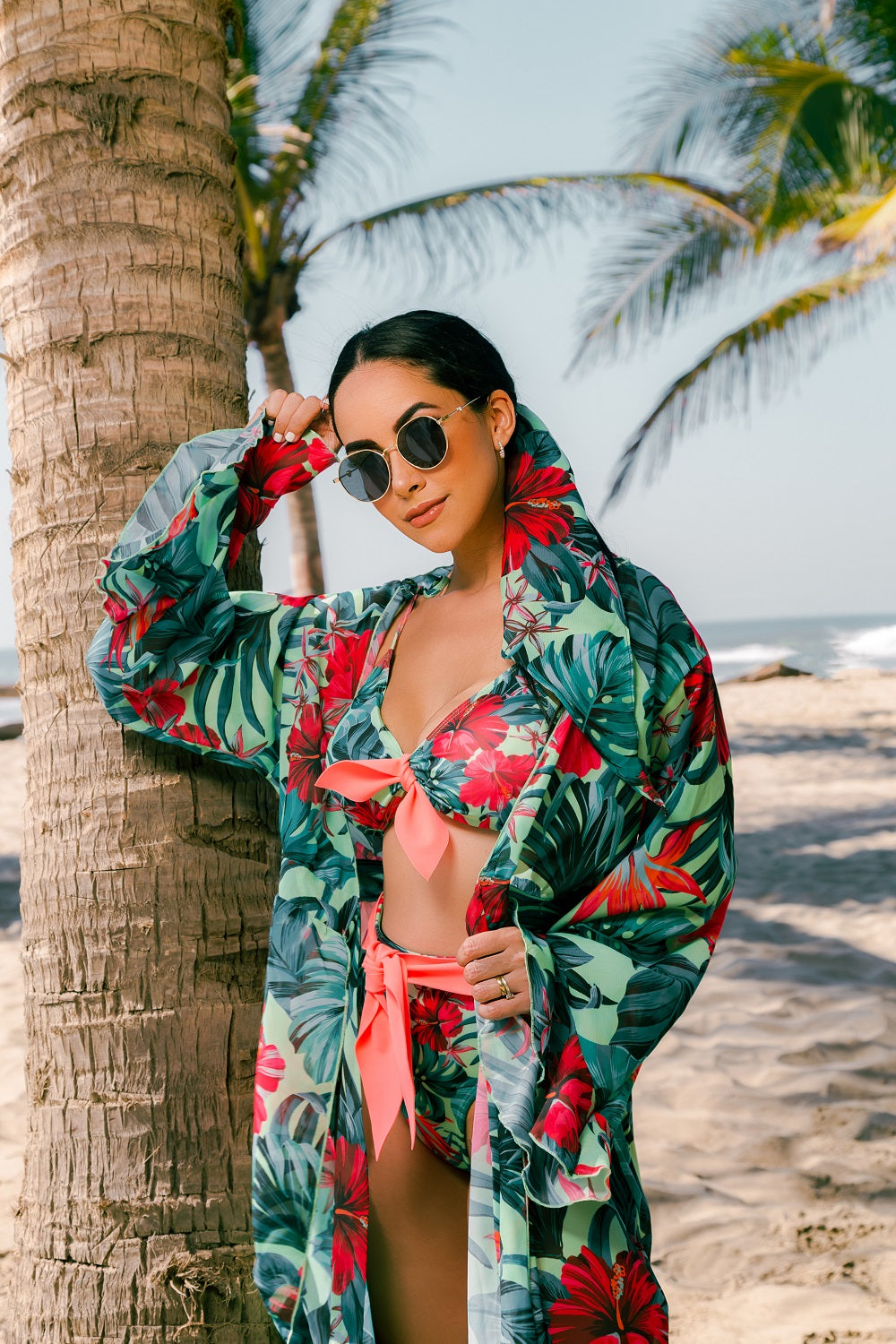 Zicatela bathrobe lady beach exit