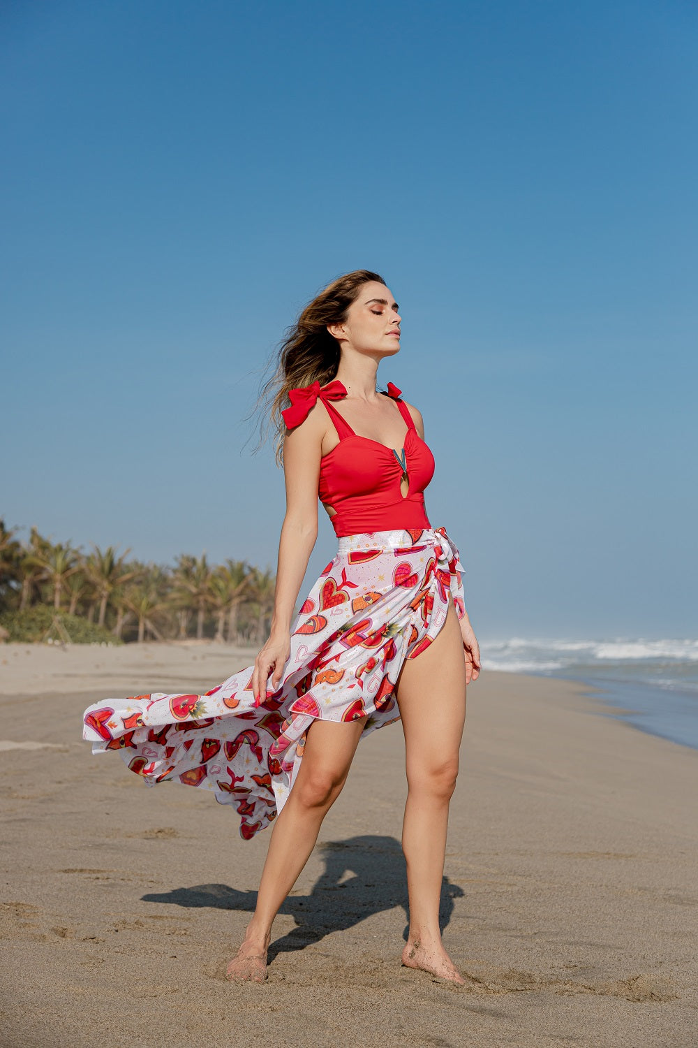 White Mexican Milagritos skirt lady beach outlet