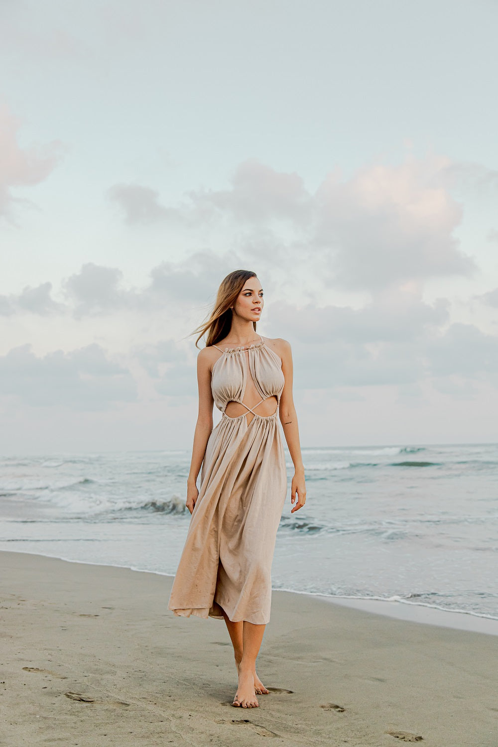 Beach outlet lady dress Athena sand