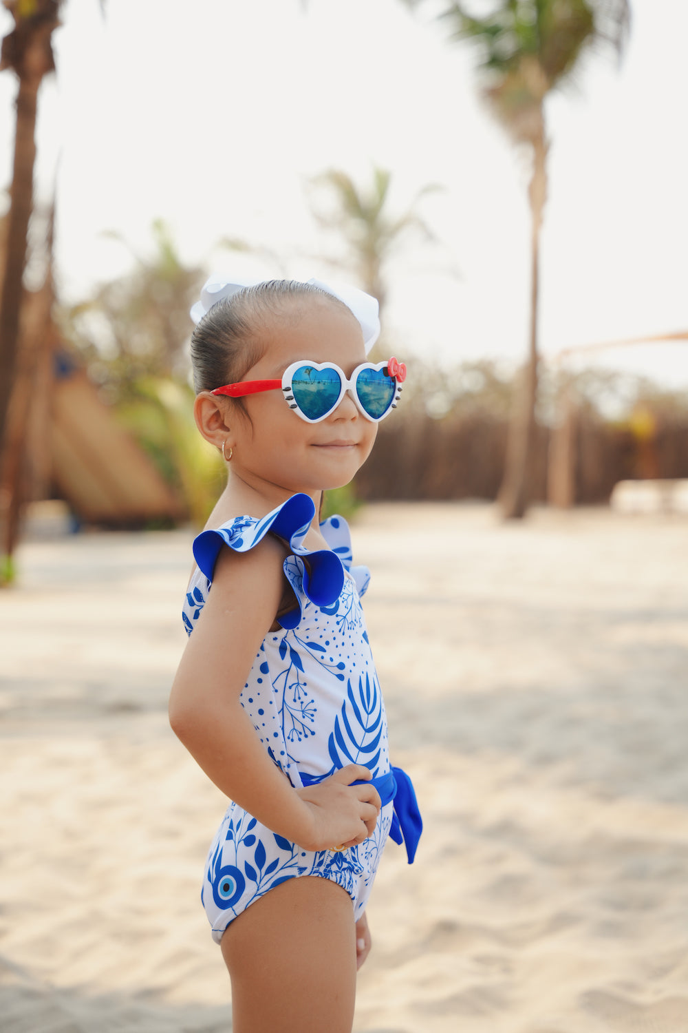 Nina Ropa Playa Traje de baño niña Amuleto – Playa Bendita Swimwear