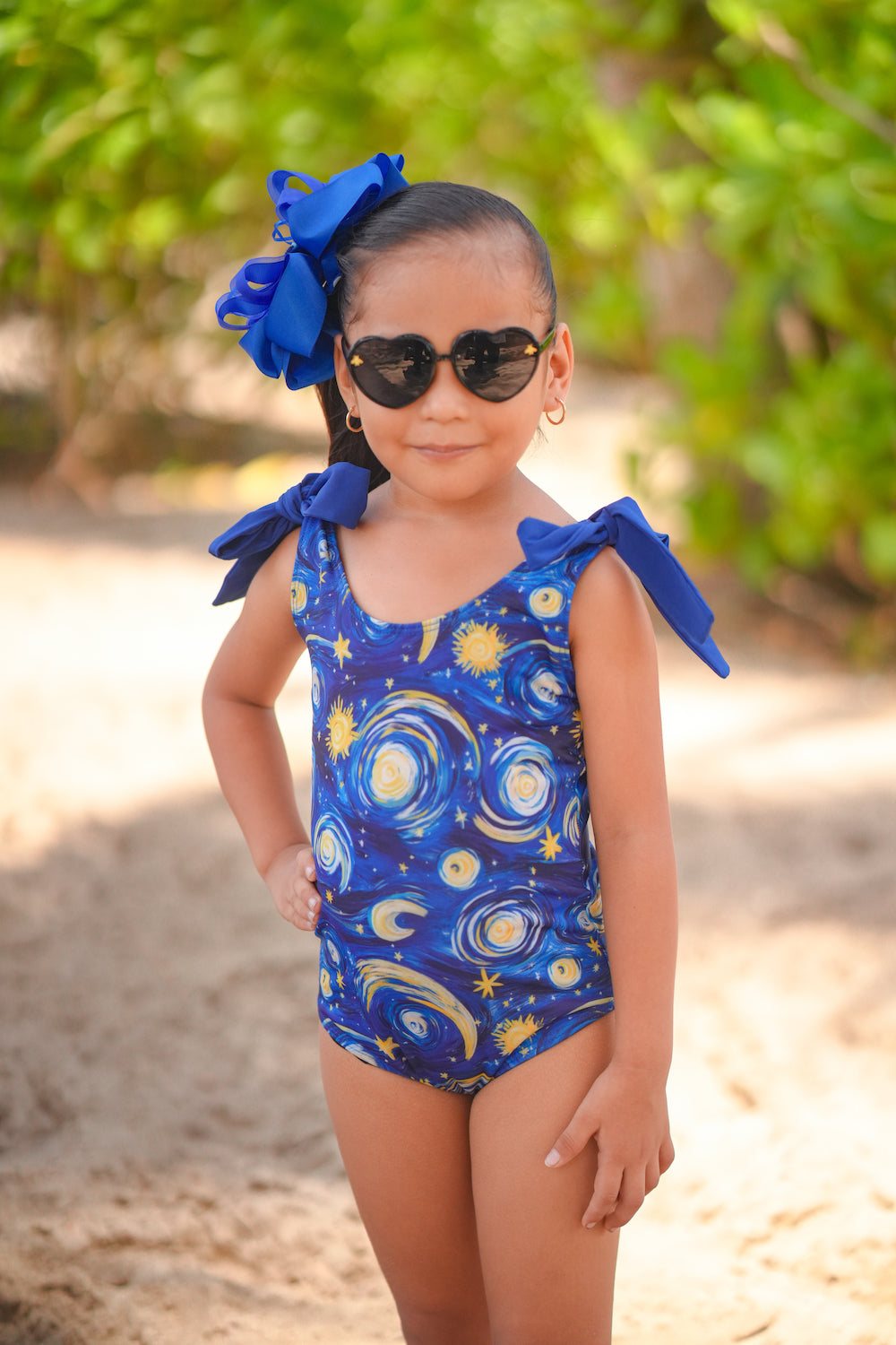 Traje De Ba o Ni a Noche Estrellada Playa Bendita Swimwear traje-de-ba-o-ni-a-noche-estrellada-playa-bendita-swimwear